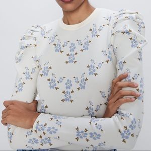 Zara Knit Floral Sweater